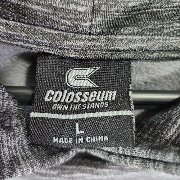 Men's Heather Gray Oklahoma State Cowboys Hooded Sweatshirt Colosseum Size L - Picture 7 of 12